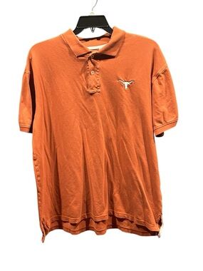 Texas Longhorns Polo Shirt Men’s XL Burnt Orange NCAA Football Golf Embroidered